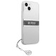 Guess GUHCP13SKB4GGR iPhone 13 mini 5.4" Transparent hardcase 4G Gray Strap Charm