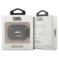 Karl Lagerfeld KLAPUKHGK AirPods Pro cover czarny/black Glitter Karl`s Head