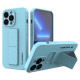Wozinsky Kickstand Case silicone case with stand for iPhone 13 Pro Max light blue