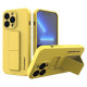 Wozinsky Kickstand Case silicone case with stand for iPhone 13 Pro Max yellow
