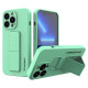 Wozinsky Kickstand Case silicone case with stand for iPhone 13 mint
