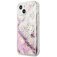 Guess GUHCP13SLGPEPI iPhone 13 mini 5.4" pink/pink hardcase Peony Liquid Glitter