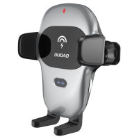 Dudao Automatic Car Holder with Built-in Qi 15W Wireless Charger Gray (F20xs)