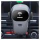 Dudao Automatic Car Holder with Built-in Qi 15W Wireless Charger Gray (F20xs)