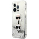 Karl Lagerfeld KLHCP13LKICGLS iPhone 13 Pro / 13 6,1" srebrny/silver hardcase Liquid Glitter Karl&Choupette Head