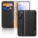 Dux Ducis Hivo Leather Flip Cover Genuine Leather Wallet For Cards And Documents Samsung Galaxy S22 + (S22 Plus) Black