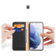 Dux Ducis Hivo Leather Flip Cover Genuine Leather Wallet For Cards And Documents Samsung Galaxy S22 + (S22 Plus) Black