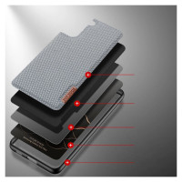 Dux Ducis Fino case is made of nylon material for Samsung Galaxy S22 + (S22 Plus) blue
