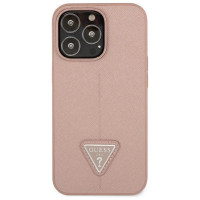 Guess GUHCP13LPSATLP iPhone 13 Pro / 13 6.1" pink/pink hardcase SaffianoTriangle Logo