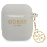 Guess GUA2LSC4EG AirPods cover grey/grey Silicone Charm 4G Collection