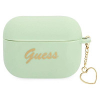 Guess GUAPLSCHSN AirPods Pro cover green/green Silicone Charm Heart Collection