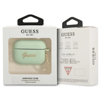 Guess GUAPLSCHSN AirPods Pro cover green/green Silicone Charm Heart Collection