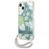Guess GUHCP13SHFLSN iPhone 13 mini 5.4" green/green hardcase Flower Strap