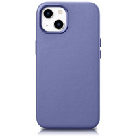 Icarer Case Leather Case Cover for iPhone 14 Light Purple (WMI14220705-LP) (MagSafe Compatible)