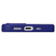 Icarer Litchi Premium Leather Case iPhone 14 Magnetic Leather Case with MagSafe Dark Blue (WMI14220709-DB)