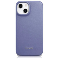Icarer CE Premium Leather Folio Case iPhone 14 Plus Magnetic Flip Leather Folio Case MagSafe Light Purple (WMI14220715-LP)