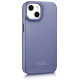 Icarer CE Premium Leather Folio Case iPhone 14 Plus Magnetic Flip Leather Folio Case MagSafe Light Purple (WMI14220715-LP)