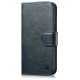 Icarer Oil Wax Wallet Case 2in1 Case iPhone 14 Anti-RFID Leather Flip Case Blue (WMI14220721-BU)