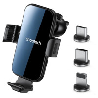 Choetech induction charger with holder + magnetic tips black (T201-F)