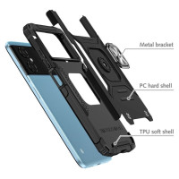 Wozinsky Ring Armor case for Samsung Galaxy A03 armored cover magnetic holder ring black