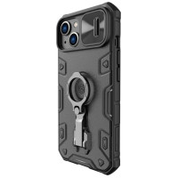 Nillkin CamShield Armor Pro Case iPhone 14 Plus case armored cover with camera cover ring stand black