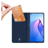 Dux Ducis Skin Pro case for Oppo Reno 8 flip cover card wallet stand blue