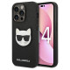 Karl Lagerfeld KLHCP14LSAPCHK iPhone 14 Pro 6,1" hardcase czarny/black Saffiano Choupette Head Patch