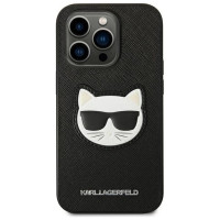 Karl Lagerfeld KLHCP14LSAPCHK iPhone 14 Pro 6,1" hardcase czarny/black Saffiano Choupette Head Patch
