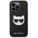 Karl Lagerfeld KLHCP14LSAPCHK iPhone 14 Pro 6,1" hardcase czarny/black Saffiano Choupette Head Patch