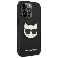 Karl Lagerfeld KLHCP14LSAPCHK iPhone 14 Pro 6,1" hardcase czarny/black Saffiano Choupette Head Patch