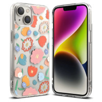 Ringke Fusion Design Armored Sleeve Cover with Gel Frame for iPhone 14 Plus transparent (Floral) (FD637E31)