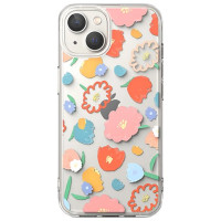 Ringke Fusion Design Armored Sleeve Cover with Gel Frame for iPhone 14 Plus transparent (Floral) (FD637E31)