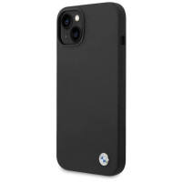 BMW Case BMW BMHCP14MSILBK iPhone 14 Plus 6.7" black/black Silicone Metal Logo