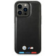BMW Case BMW BMHMP14L22PTDK iPhone 14 Pro 6.1 "black / black Leather Stamp Tricolor Magsafe