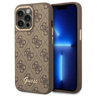 Guess GUHCP14XHG4SHW iPhone 14 Pro Max 6.7" brown/brown hard case 4G Vintage Gold Logo