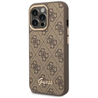 Guess GUHCP14XHG4SHW iPhone 14 Pro Max 6.7" brown/brown hard case 4G Vintage Gold Logo