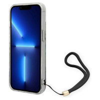 Guess GUOHCP14SHFLSB iPhone 14 6.1 "blue / blue hardcase Flower Strap