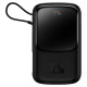 Baseus Qpow Digital Display powerbank with fast charging 10000mAh 22.5W QC/PD/SCP/FCP with built-in USB-C cable black