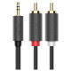 Ugreen AV102 10511 cable 3.5 mm mini jack (male) / 2RCA (male) 1.5m - gray