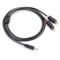 Ugreen AV102 10511 cable 3.5 mm mini jack (male) / 2RCA (male) 1.5m - gray