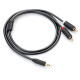 Ugreen AV102 10511 cable 3.5 mm mini jack (male) / 2RCA (male) 1.5m - gray