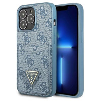 Guess 4G Triangle Logo Cardslot Case for iPhone 13 Pro / 13 - Blue