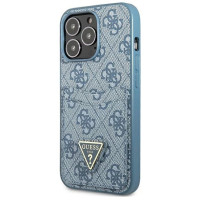 Guess 4G Triangle Logo Cardslot Case for iPhone 13 Pro / 13 - Blue