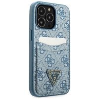 Guess 4G Triangle Logo Cardslot Case for iPhone 13 Pro / 13 - Blue