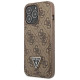 Guess 4G Triangle Logo Cardslot Case for iPhone 13 Pro / 13 - Brown