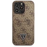 Guess 4G Triangle Logo Cardslot Case for iPhone 13 Pro / 13 - Brown