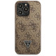 Guess 4G Triangle Logo Cardslot Case for iPhone 13 Pro / 13 - Brown