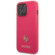 Guess Saffiano 4G Small Metal Logo case for iPhone 13 Pro / 13 - pink