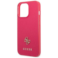 Guess Saffiano 4G Small Metal Logo case for iPhone 13 Pro / 13 - pink