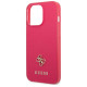 Guess Saffiano 4G Small Metal Logo case for iPhone 13 Pro / 13 - pink